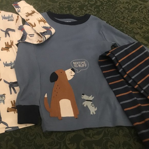 NWt TWINS 18m carters blue dog 4 pc pajamas spring - Picture 11 of 13